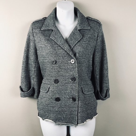 CAbi Heather Gray Peacoat Blazer Jacket #393 - Picture 1 of 7